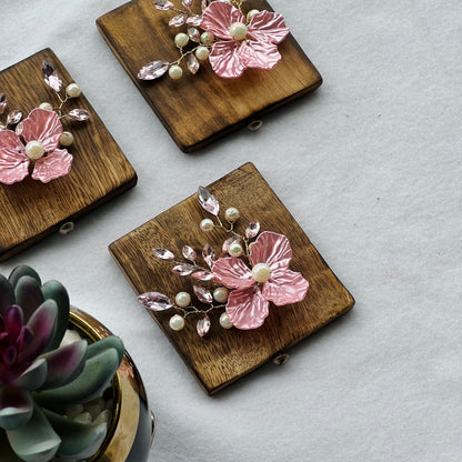 Pink Flower Accessories (Set of 3)