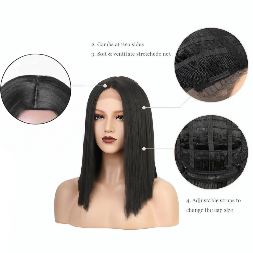 GlamLock Full Head Wig – Silk Base – Synthetic Hair