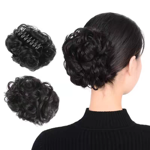 Noir Oval  Claw Clip Bun